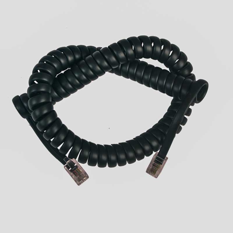 rj12 coiled cable-sprial phone cord