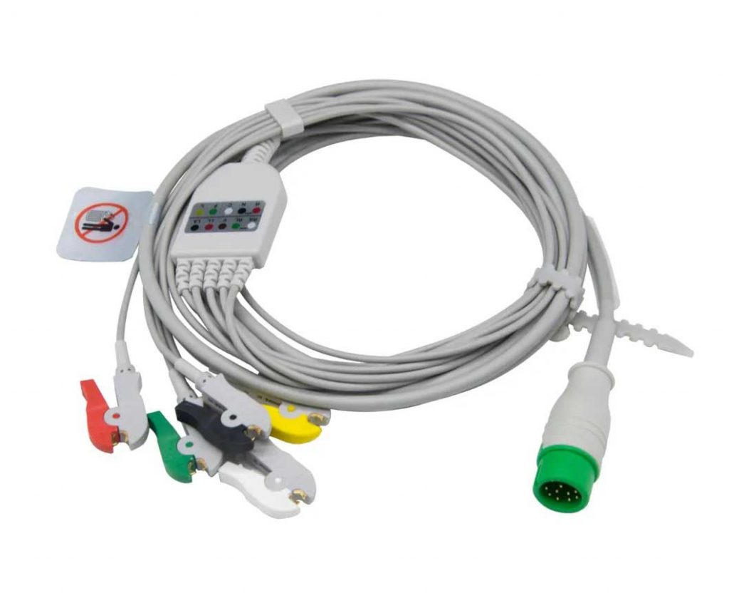 5 Lead ECG Cable ECG Trunk Cables Comply With IEC And AHA