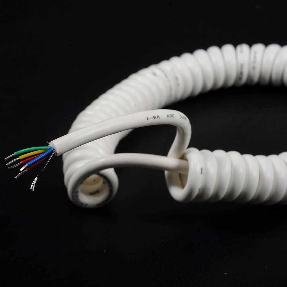 6 core spiral cable-TPE Jacketed UL