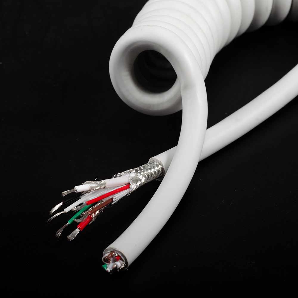 7 core coiled cable Shielded