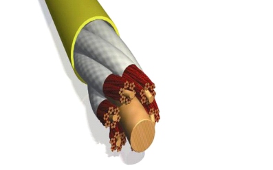 Round Type 6 Litz wire based on Bundles of Type 5 Litz wire insulated with nylon serving